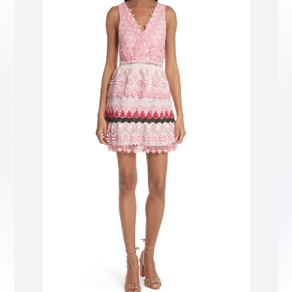 Self portrait Floral Guipure Dress